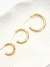 Brinco argola roliça - DOURADO - comprar online