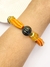 Pulseira contas bicolor - atelier mic mic - LARANJA na internet