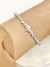 Bracelete cristais flor zircônia - PRATA na internet