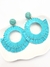 Brinco maxi rafia - TURQUESA - comprar online