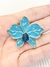 Brinco flor esmaltado - TURQUESA na internet