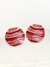 Brinco botão esmaltado bicolor - ROSA / VERMELHO - comprar online