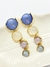 Brinco longo resina color - AZUL - comprar online
