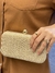 Clutch arredondada riscadinha brilhosa - DOURADO na internet