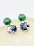 Brinco bola marmo color - atelier - VERDE / AZUL - comprar online