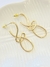 Brinco entrelaçado orgânico - DOURADO - comprar online