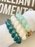 Bracelete torçido resina - VERDE na internet