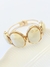 Bracelete com pedras resina marmo - MARFIM - comprar online