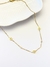 Colar pontos de luz cristais aço inox - DOURADO - comprar online