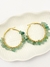 Brinco argola pedras naturais - VERDE - comprar online