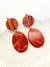 Brinco placas resina marmo atelier mic mic - VERMELHO - comprar online