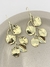 Brinco maxi folhas metal - DOURADO
