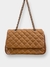 BOLSA MATELASSÊ MÉDIA COURO LEGÍTIMO CLÁSSICA - CARAMELO