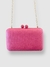 CLUTCH PALHA FECHO BOLINHAS RESINA - PINK