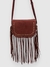 Bolsa franja camurça material sintético - MARROM - comprar online