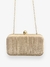 Clutch arredondada riscadinha brilhosa - DOURADO - comprar online
