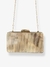 Clutch metálica riscadinha - DOURADO - comprar online
