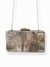 Clutch metálica riscadinha - PRATA - comprar online