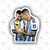 Sticker Di María y Messi con la copa