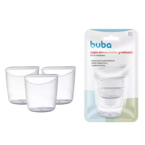 Copo Alimentador Graduado – Kit com 3 Unidades
