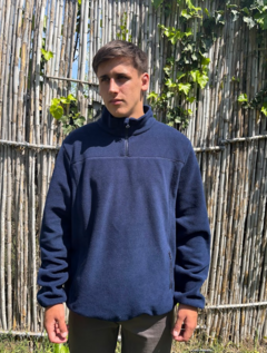 Buzo polar con cuello Unisex - Azul marino - comprar online