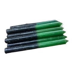 Vela Palito Bicolor Preto com Verde 500g