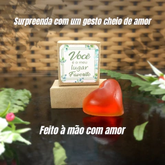 Sabonete Artesanal em Formato de Coração com Caixinha Personalizada – Lembrancinha Perfumada