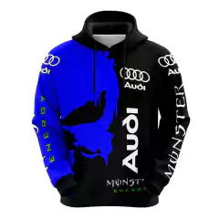 Moletom Masculino Uniforme Monster Skull Audi Moto Gp na internet