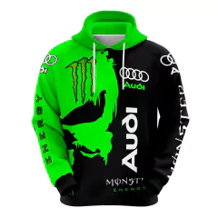 Moletom Masculino Uniforme Monster Skull Audi Moto Gp