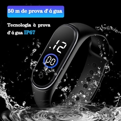 LED Relógio M4 Pulseira digital Esportivo A prova água feminino masculino mega promoçao