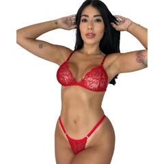 PROMOÇÃO Conjunto Renda Sexys Sem Bojo Transparente Sensual Conjunto Rendado