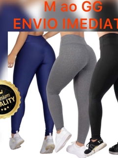 Kit 2 Calças legging Leg Feminina Cintura Alta Suplex Academia Fitness M ao GG. - comprar online