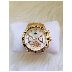 Relógio masculino dourado prata metal analógico digital refletivo jacaré na internet