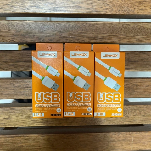 Cabo Flat Type-C Lehmox 3 metros LE-418