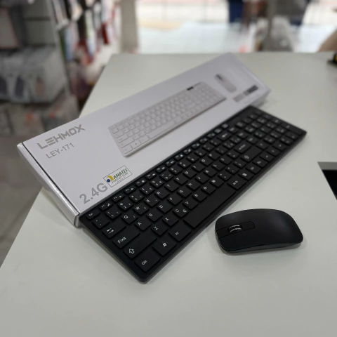 Kit Mouse e Teclado Sem Fio 2.4G Lehmox - LEY-171 Cor: Preto - comprar online