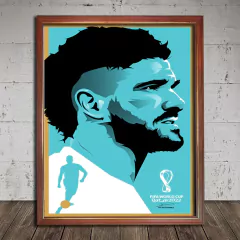 Poster enmarcado Rodrigo de Paul - Argentina
