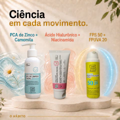 Kit Completo Skincare Facial SHA SHA | Gel 120mL + Hidratante 40g + Protetor FPS50 45g | Todos os Tipos de Pele - loja online