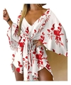 Mini Vestido De Praia Floral Irregular Havaiano Feminino
