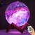 Luminária lua infantil luz noturna galáxia luminária 16 cores LED 3D estrela lua mudança t