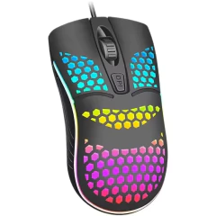 Mouse USB RGB Para Computador e Notebook Design Moderno LED Colorido Compatível Versátil e Preciso - online store