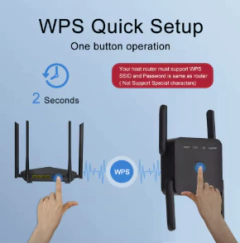 Repetidor de Wi-Fi 2.4Ghz/5Ghz Extrema Velocidade e Conexão com Tecnologia Dual Band | Extensor de Sinal de Longo Alcance na internet