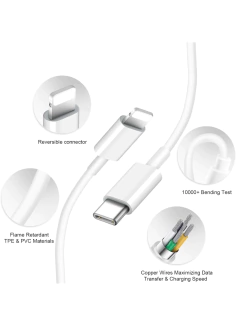 Carregador de Energia 20W USB-C Rápido Original Para Iphone 11 12 13 14 Mini Pro Max - Entrega Rápida - HighTech Tecnologias