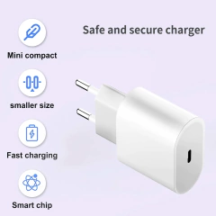 Carregador de Energia 20W USB-C Rápido Original Para Iphone 11 12 13 14 Mini Pro Max - Entrega Rápida