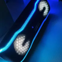 WISETIGER Bluetooth Speaker Outdoor IPX7 Waterproof 25W BT5.3 Loudspeaker Stereo Surround Speaker with Cool Pulsing EQ Lights