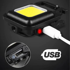 Lanterna Led e Abridor de Garrafa Portátil Com Imã e Entrada USB Recarregável de Bolso on internet