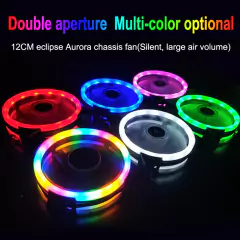 120mm PC Case Fan Cooler Adjustable 52CFM De-vibration Rubber Led Computer Cooling Fan 12V Mute Ventilador PC Computer Cool Fan - comprar online