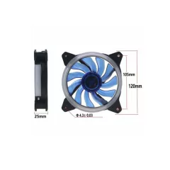 120mm PC Case Fan Cooler Adjustable 52CFM De-vibration Rubber Led Computer Cooling Fan 12V Mute Ventilador PC Computer Cool Fan - HighTech Tecnologias