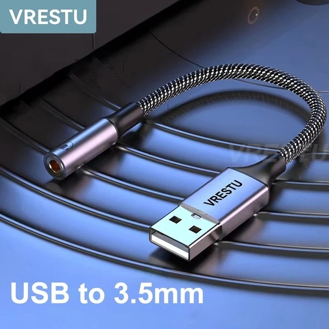 Adaptador USB para P2 (3.5mm) – Áudio Estéreo Hi-Fi com Entrada para Fone e Microfone - buy online