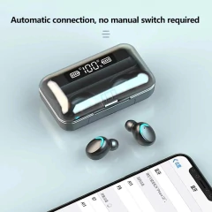 Fones de ouvido F9-5 Ultrafuturista Bluetooth sem fio com display LED. on internet