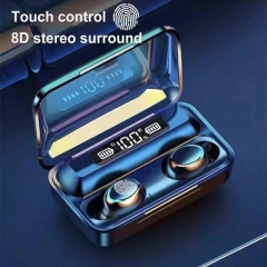 Fones de ouvido F9-5 Ultrafuturista Bluetooth sem fio com display LED. - buy online